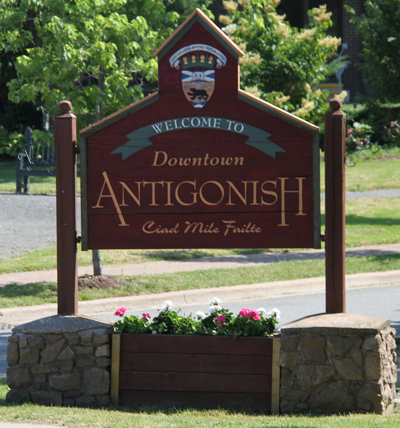 Antinogish Downtown sign