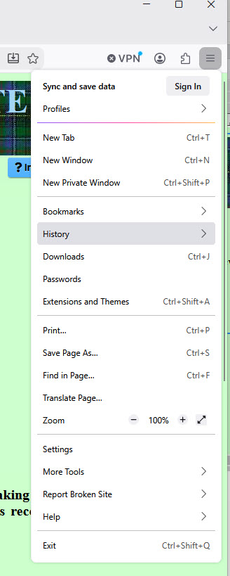 Firefox Clear