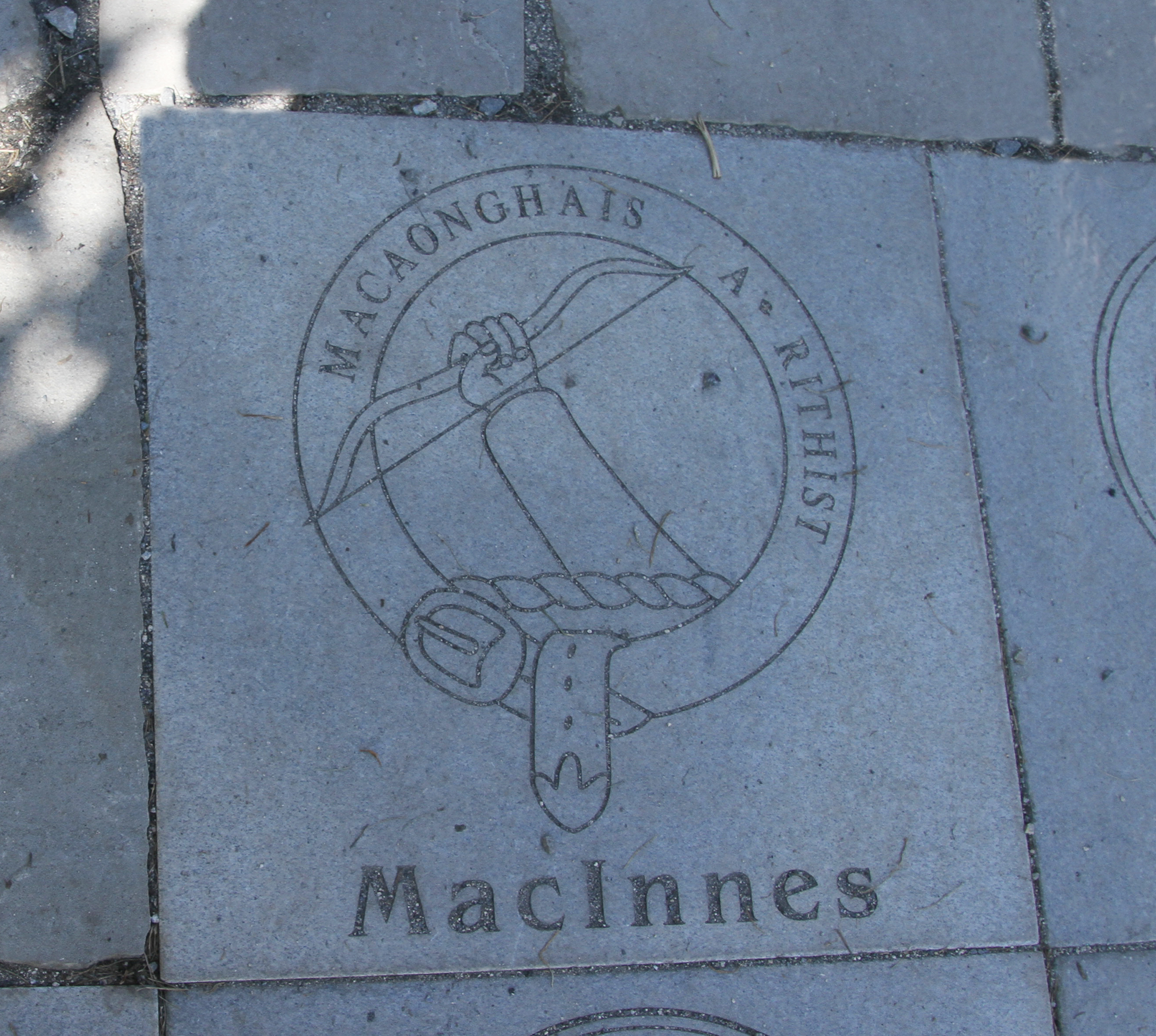 MacInnes stone in patio