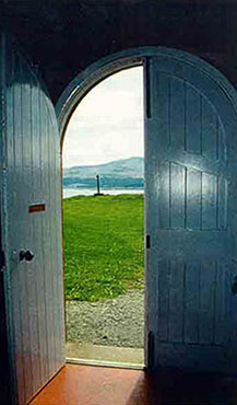 Kiel door looking out to the loch